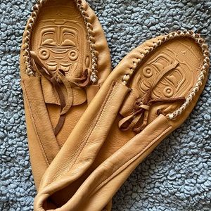 Native art, butter, soft, leather moccasins for men or women